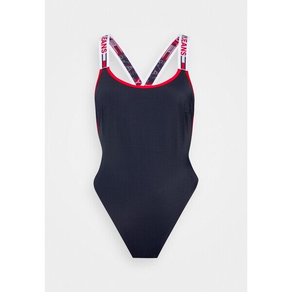 Tommy Hilfiger BRAZILIAN LOW BACK ONE PIECE Kostium kąpielowy desert sky TO181G02F-K11
