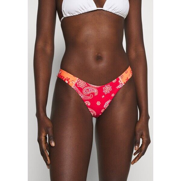 aerie HI LEG CHEEKIEST PRINT MIX Dół od bikini mascot red AEF81I00P-G11