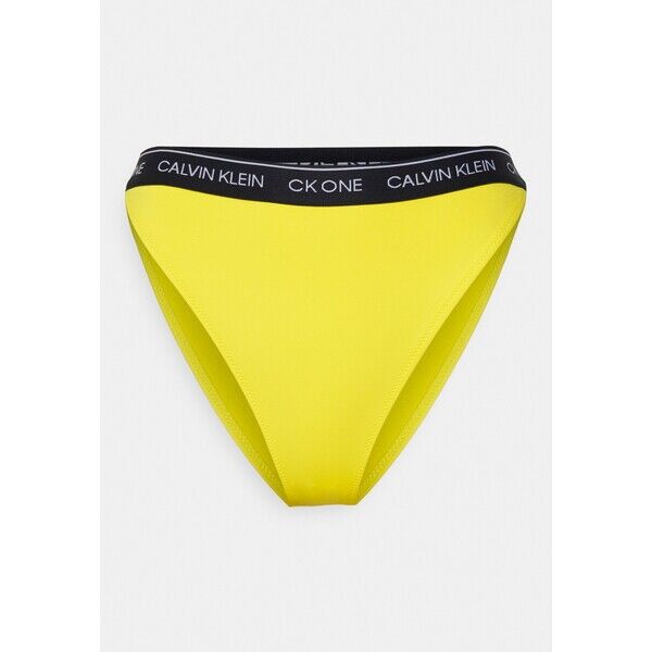Calvin Klein Swimwear HIGH WAIST CHEEKY Dół od bikini bold yellow C1781I03M-E11