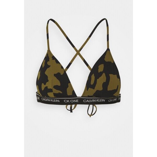 Calvin Klein Swimwear ONE TRIANGLE- Góra od bikini black C1781J02P-Q11