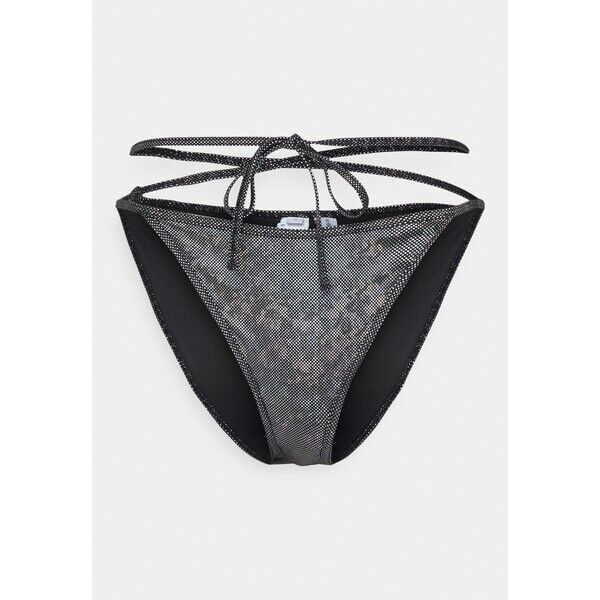 Calvin Klein Swimwear STRING SIDE TIE CHEEKY Dół od bikini black C1781I03O-Q11