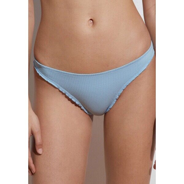 OYSHO SEAMLESS CURLING BRAZILIAN Dół od bikini light blue OY181I0GP-K11