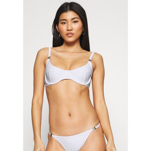 Calvin Klein Swimwear CORE TEXTURED BALCONETTE Góra od bikini classic white C1781J02V-A11