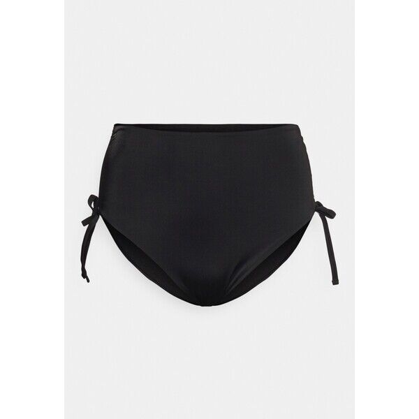 We Are We Wear SIBELLE HIGH WAIST WITH GATHERED SIDES CURVE Dół od bikini black WEJ81I018-Q11