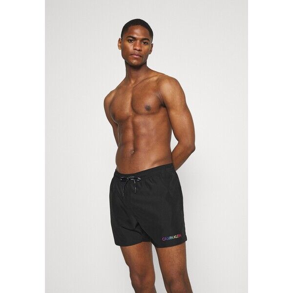 Calvin Klein Swimwear PRIDE RUNNER STRAP LINER Kąpielówki black C1782O001-Q11