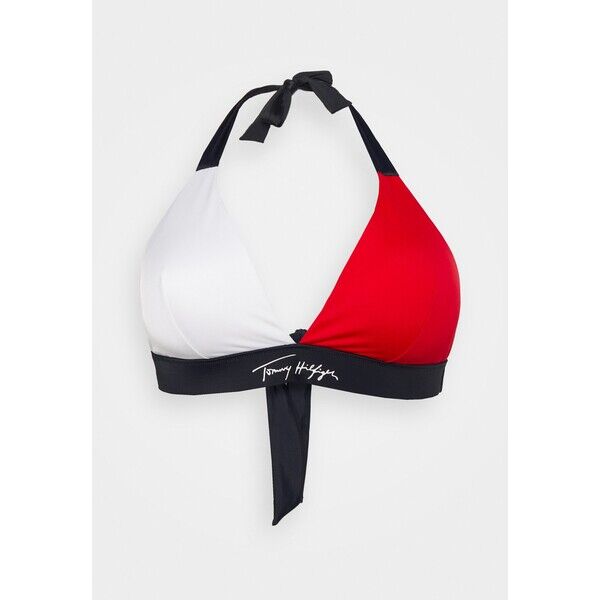 Tommy Hilfiger HALTER CURVE Góra od bikini desert sky TO181J04G-K11