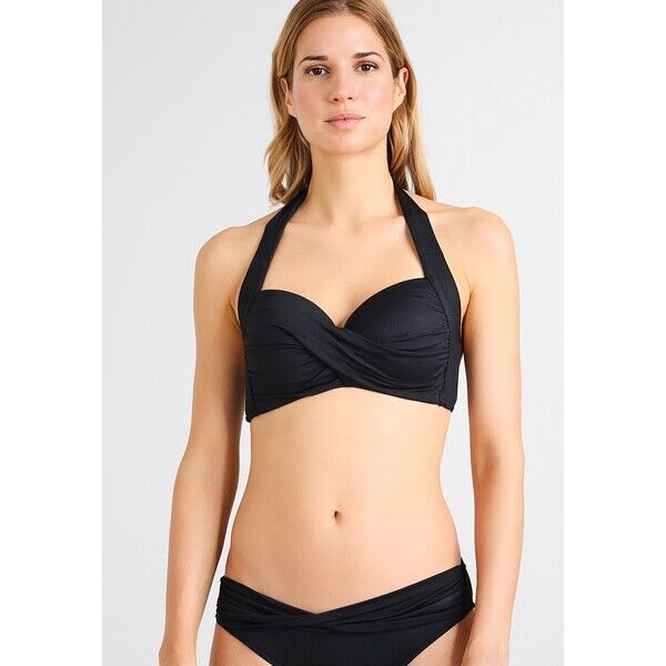 Seafolly TWIST SOFT CUP HALTER Góra od bikini black S1981J009-Q11