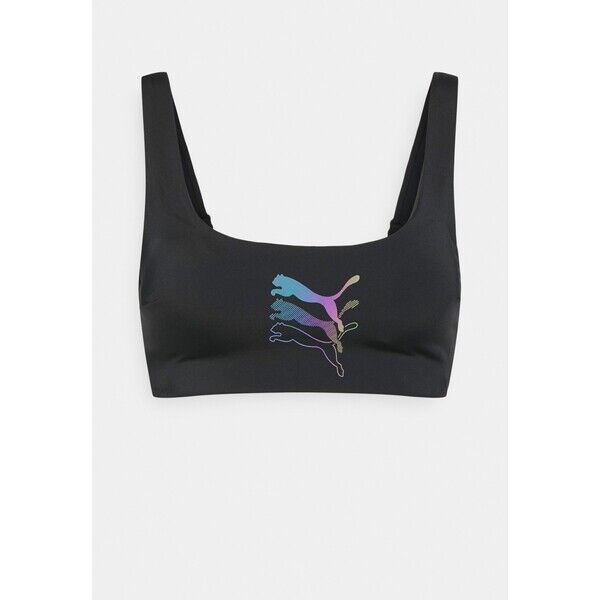 Puma SWIM WOMEN SCOOP NECK Góra od bikini black combo PU181J00H-Q11