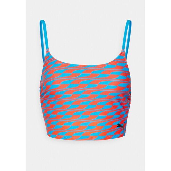 Puma SWIM WOMEN FORMSTRIP LONGLINE Góra od bikini blue combo PU181J00N-K11