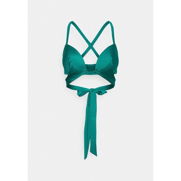 Pour Moi SPACE FRONT FASTENING WRAP AROUND PADDED UNDERWIRED Góra od bikini green POJ81J011-M11