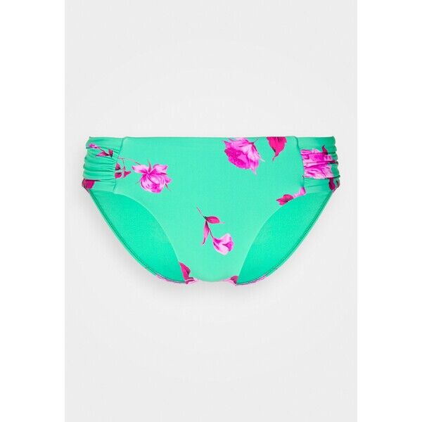 Seafolly FULL BLOOM RUCHED SIDE RETRO PANT Dół od bikini jade S1981I08W-T11