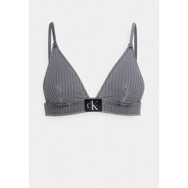 Calvin Klein Swimwear TRIANGLE FIXED Góra od bikini grey C1781J03U-Q11