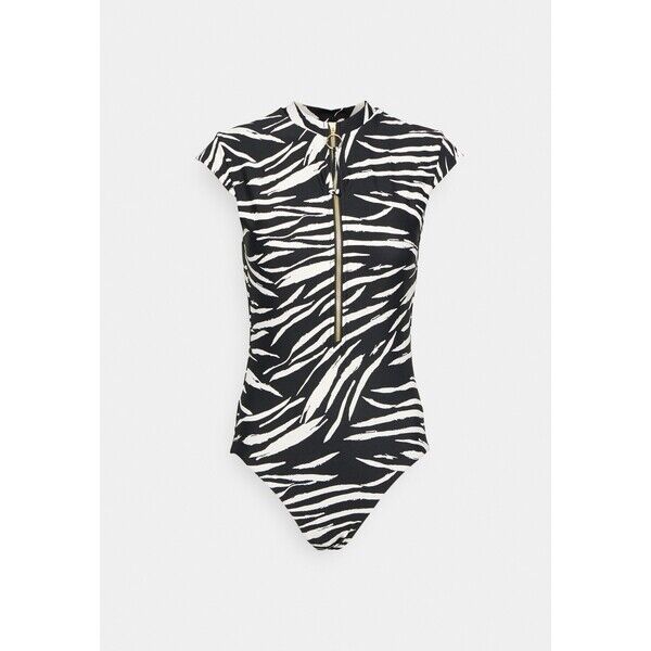 Seafolly SKIN DEEP ZIP FRONT ONE PIECE Kostium kąpielowy black S1981G05S-Q11