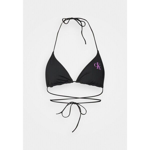 Calvin Klein Swimwear TRIANGLE Góra od bikini black C1781J03Z-Q11