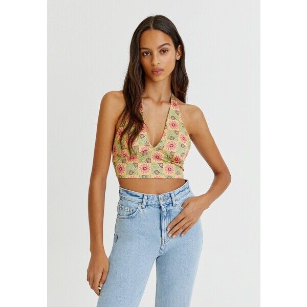 PULL&BEAR Top green PUC21D1PM-M11