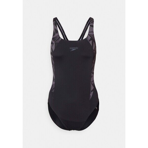 Speedo HYPERBOOM Kostium kąpielowy hyper black/oxid/charcoal 1SP81G04O-Q11
