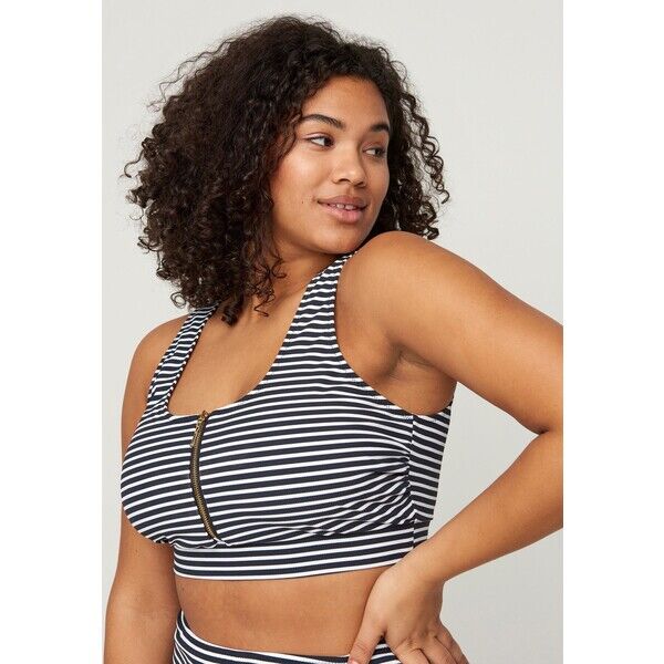 Zizzi Góra od bikini navy striped Z1781J01Z-K11