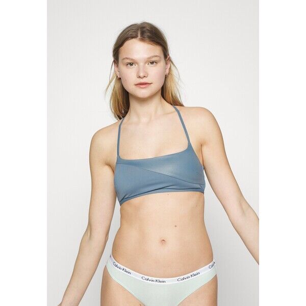 Calvin Klein Swimwear BRALETTE Góra od bikini blue coal C1781J03W-K11
