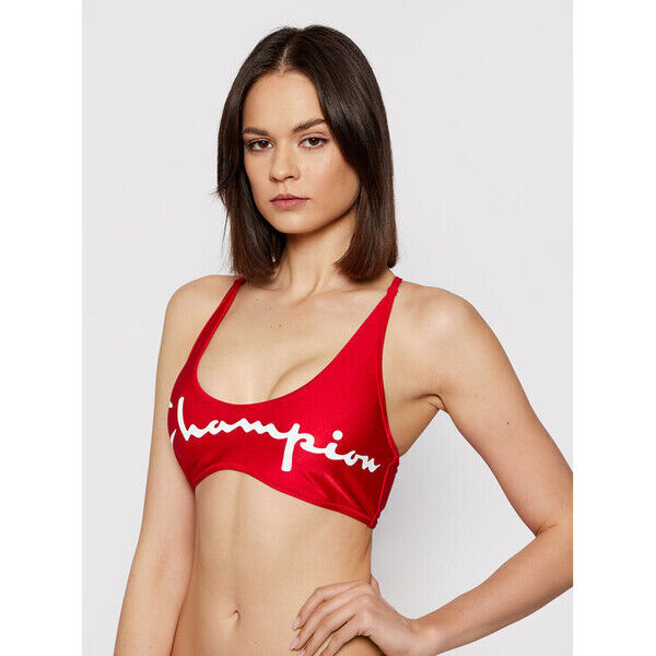 Champion Góra od bikini Back Script Logo 113028 Czerwony
