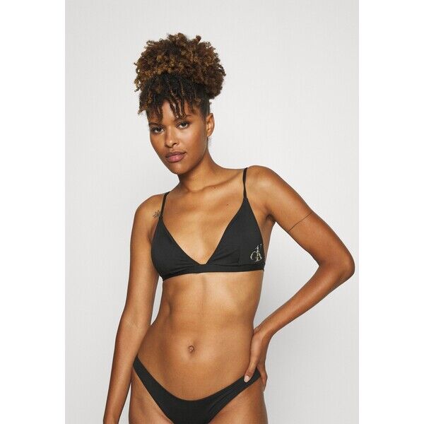 Calvin Klein Swimwear FIXED TRIANGLE Góra od bikini black C1781J038-Q11