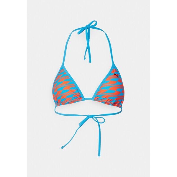 Puma SWIM WOMEN FORMSTRIP TRIANGLE TOP Góra od bikini blue combo PU181J00J-K11