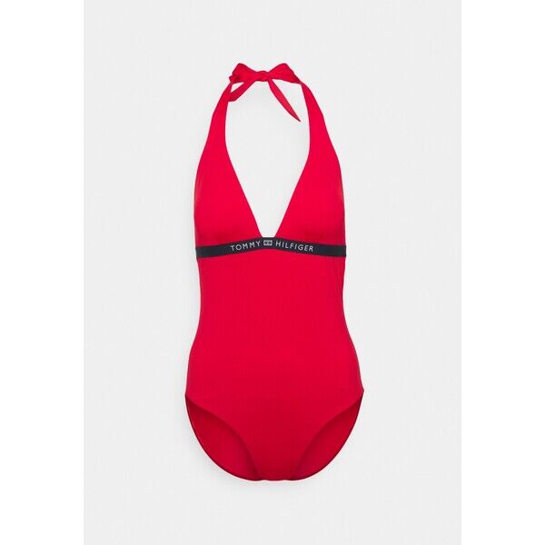 Tommy Hilfiger HALTER ONE PIECE Kostium kąpielowy primary red TO181G021-G11