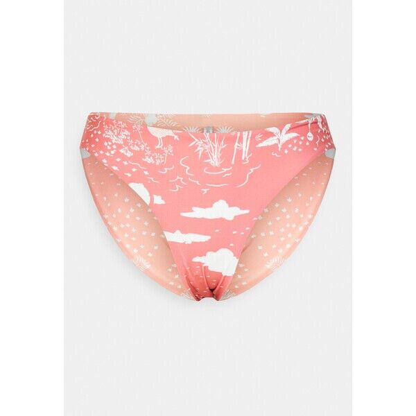 women'secret BRIEF HIPSTER BRIEF REVERSIBLE FLOWER Dół od bikini coral WS581I01K-H11