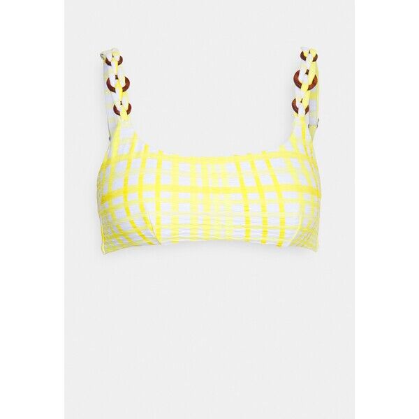 Seafolly AMALFI CHECK BRALETTE Góra od bikini lime light S1981J0CD-M11