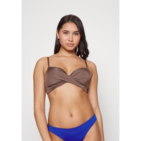 Lindex SWIM BRA LOVE Góra od bikini dark dusty brown L2E81J002-O11