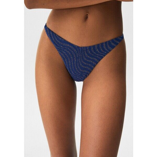 PULL&BEAR SHINY Dół od bikini dark blue denim PUC81I01V-K11