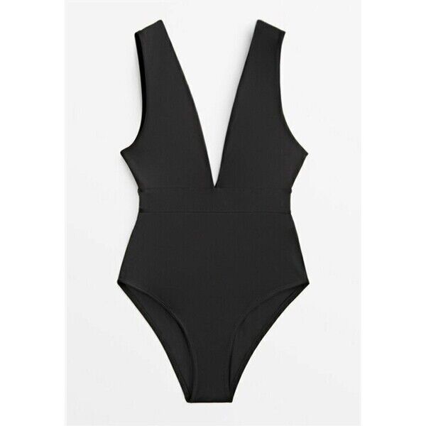 Massimo Dutti Kostium kąpielowy black M3I81G004-Q11