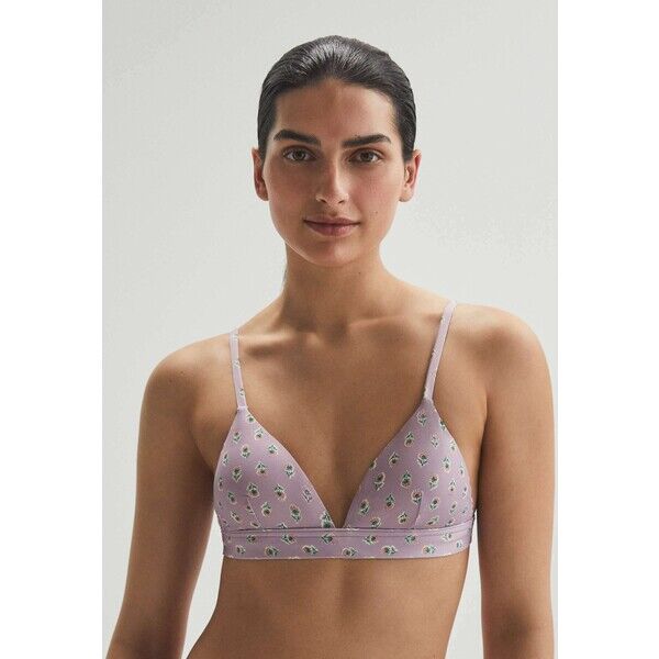 OYSHO FLORAL Góra od bikini mauve OY181J0A3-I11
