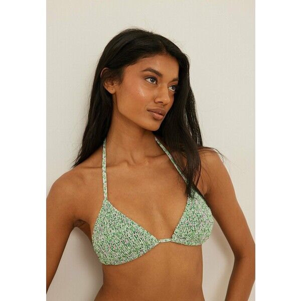 NA-KD SMOCK Dół od bikini green white flower NAA81J01Q-T11