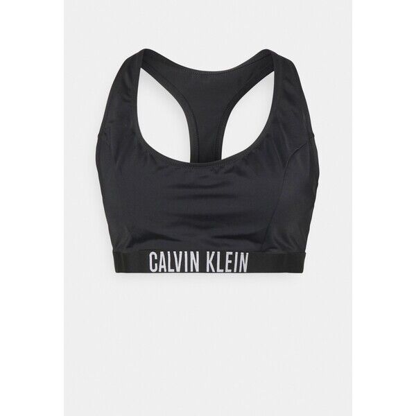 Calvin Klein Swimwear BRALETTE RACERBACK PLUS Góra od bikini black C1781J04B-Q11