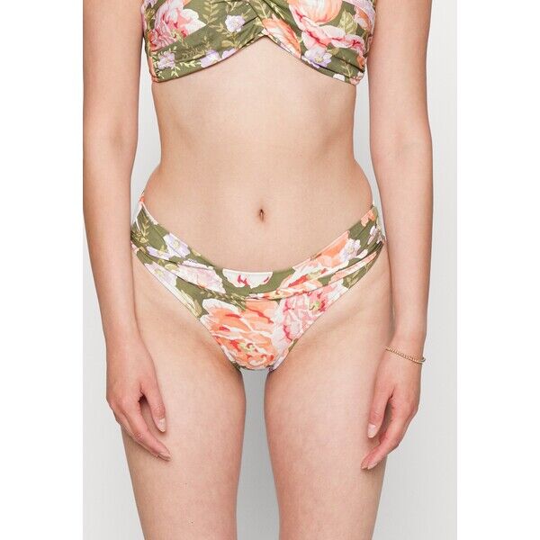 Seafolly PARADISE GARDEN TWIST BAND MINI HIPSTER Dół od bikini avocado S1981I096-M11