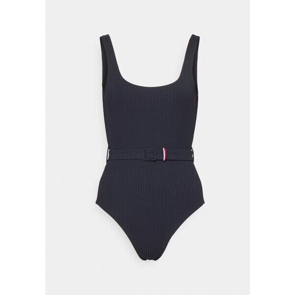 Tommy Hilfiger SCOOP BACK ONE PIECE Kostium kąpielowy desert sky TO181G02B-K11