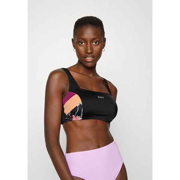 Roxy ACTIVE BRALETTE TANK Góra od bikini anthracite RO581J085-Q11