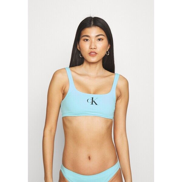 Calvin Klein Swimwear ONE BRALETTE Góra od bikini soft turquoise C1781J02H-L11