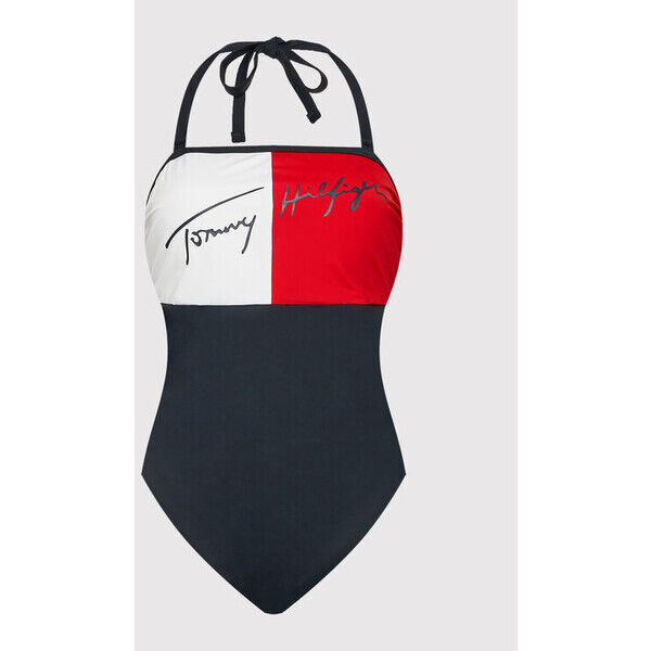 Tommy Hilfiger Curve Strój kąpielowy UW0UW03456 Granatowy