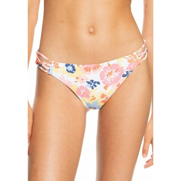 Roxy Dół od bikini bright white floral escape s RO581I0A2-C11