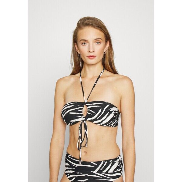 Seafolly SKIN DEEP BANDEAU BRA WITH WRAP TIES Góra od bikini black S1981J0BK-Q11