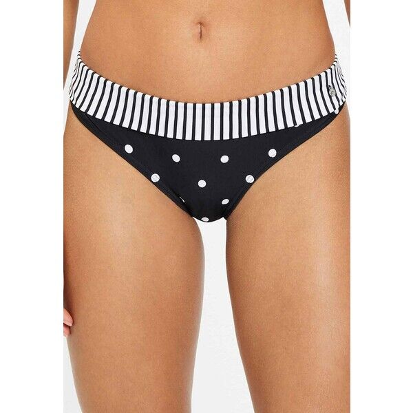 s.Oliver MIT UMSCHLAGBUND Dół od bikini schwarz weiß SO281I02G-Q11