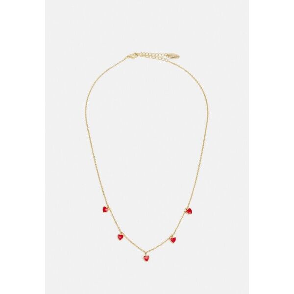 Orelia HEART DROP NECKLACE Naszyjnik red RL651L0D3-F11