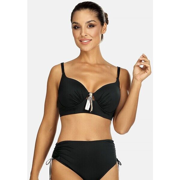 Feba Swimwear GLAMOUR Góra od bikini czarny elegancka ozdoba FEP81J01Q-Q11