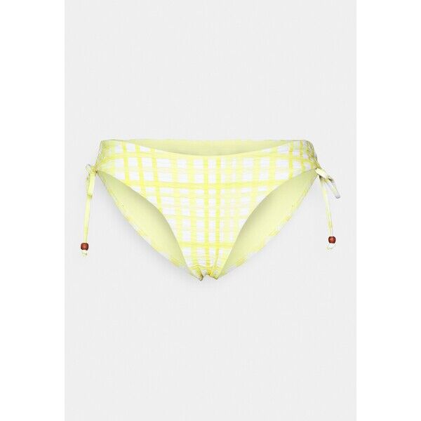 Seafolly AMALFI CHECK LOOP TIE SIDE HIPSTER Dół od bikini lime light S1981I09R-M11