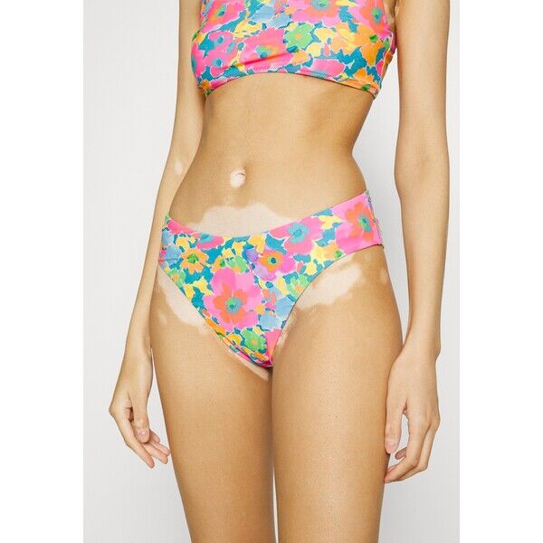 We Are We Wear SONIA BRAZILIAN IN RETRO FLORAL Dół od bikini neon WEJ81I00V-T11