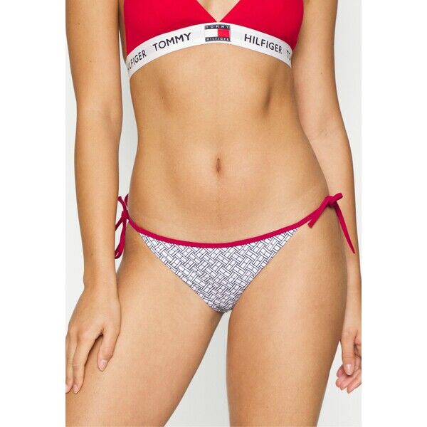 Tommy Hilfiger STRING SIDE TIE Dół od bikini white TO181I047-A11