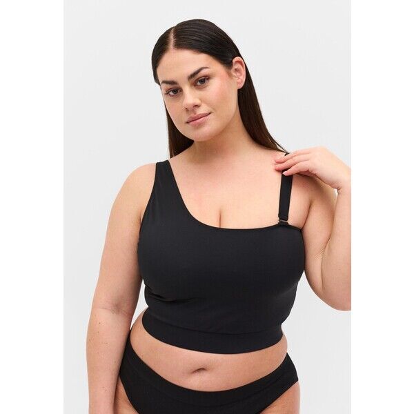 Zizzi ONE SHOULDER Góra od bikini black Z1781J02M-Q11