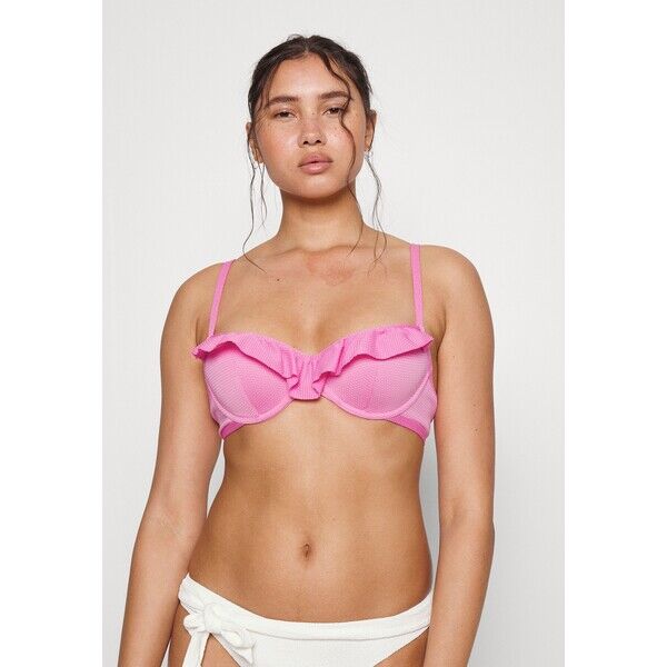 Hunkemöller JAVA RUFFLE Góra od bikini pink HM181J0BP-J11