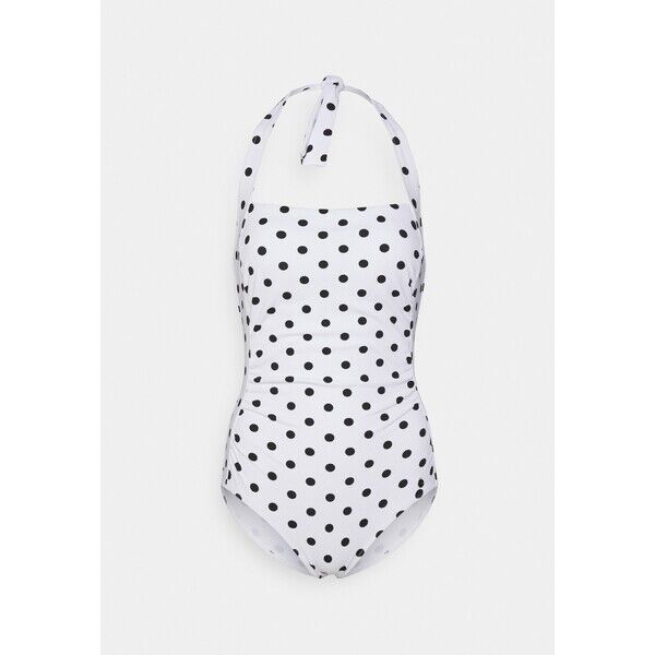LASCANA SWIMSUIT Kostium kąpielowy white/black L8381G03F-A11